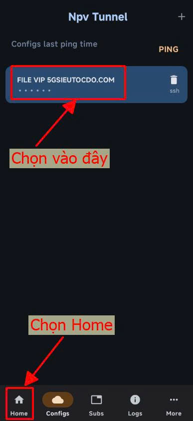 Chọn File và quay lại Home
